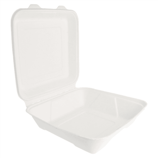Envase Portamenu 23x23x5 1 Compartimento Caña Azucar Caja